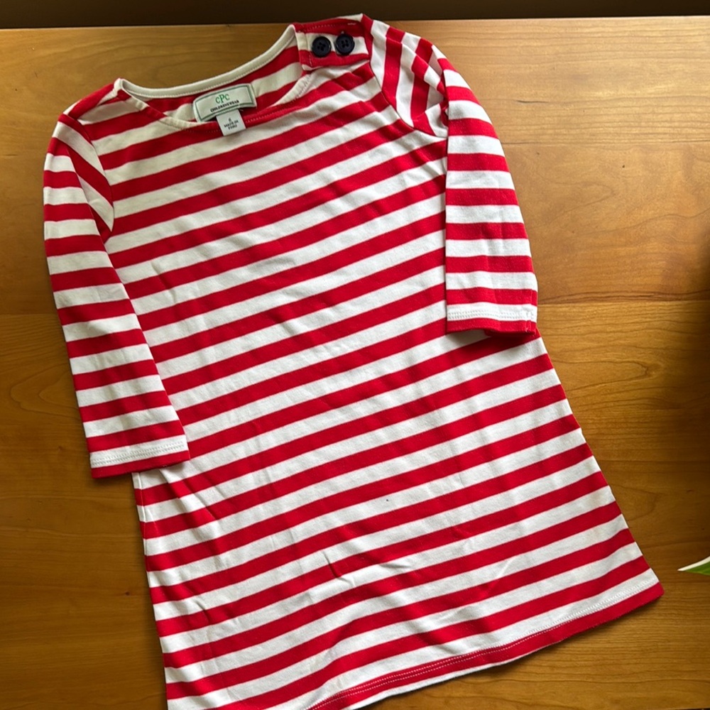 Classic Prep CPC Red White Striped Dress 5/6